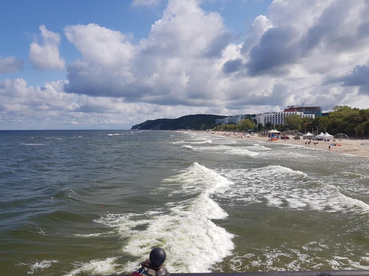 Strandidylle Apartment Mit Meerblick Und Kamin ミエンジズドロイェ エクステリア 写真
